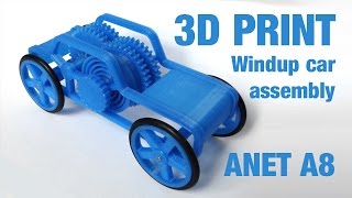 3D print Windup motor Car toy assembly