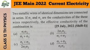 Two metallic wires of identical dimensions are connected in series . If sigma1 and sigma 2 are condu