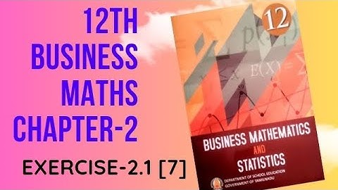 Integral Calculas [I] 12th Business maths Chapter -2 Exercise-2.1 [7] | Maths Scoop |