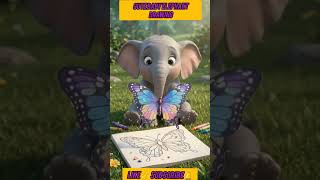 Magic Butterfly Coloring 🦋✨ | Cute Baby Elephant 🐘🎨