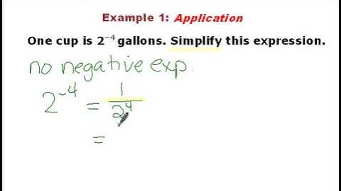 Algebra 1 7-1 Integer Exponents