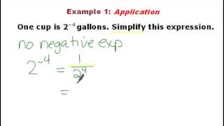 Algebra 1 7-1 Integer Exponents