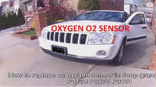 How to replace 02 o2 oxygen sensor in jeep grand cherokee p0174 p0175 p0151  - YouTube
