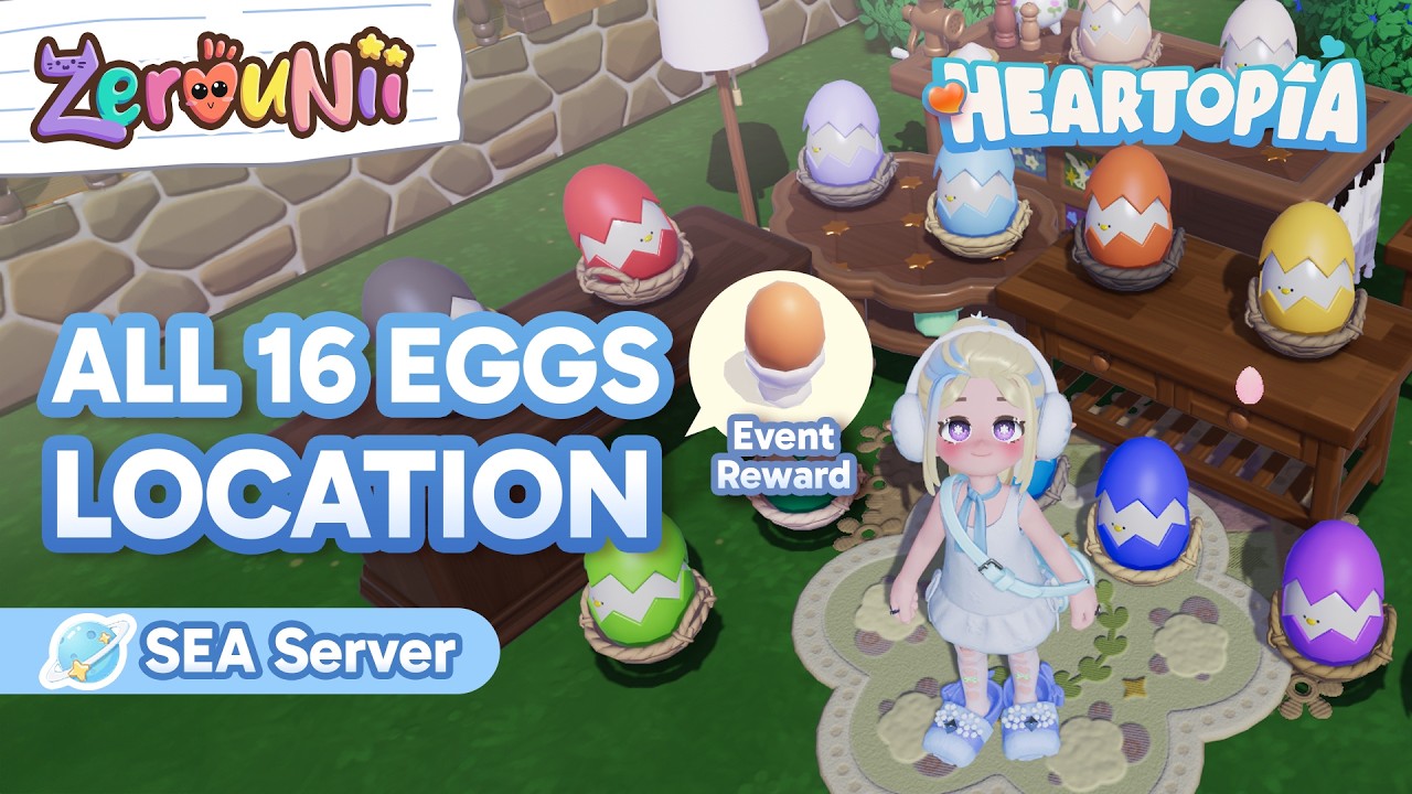 All 16 Onsen Eggs and Furniture Bubbles | Heartopia Treasure Hunt