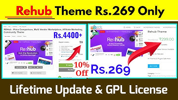 Rehub Theme Rs.269 Lifetime Update Free wordpress theme or plugin buy now #theme #plugin #wordpress