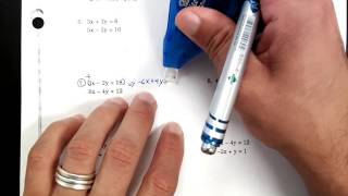 7- 3 and 7- 4 Substitution and Elimination homework