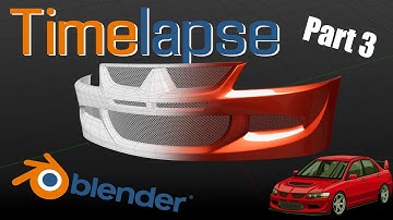 Mitsubishi Evo 8 | Part 3 | Car Front Bumper Modeling | Blender 3D Timelapse
