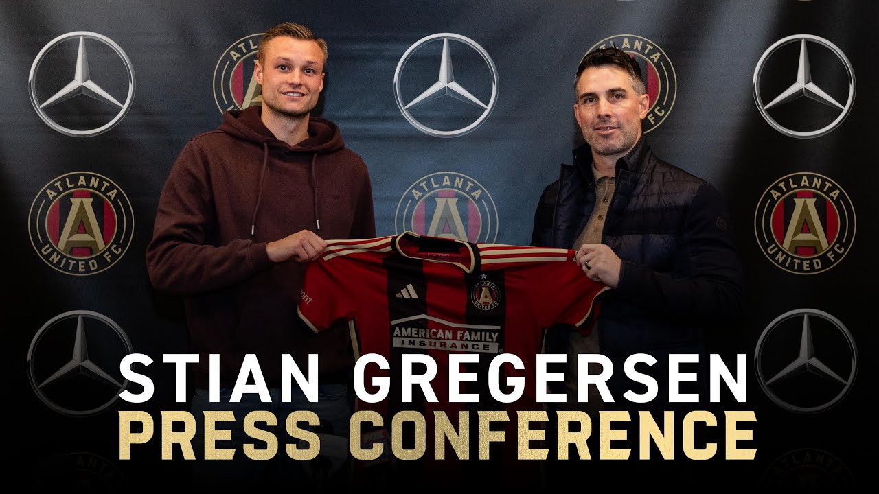 STIAN GREGERSEN Press Conference, speaks to Atlanta media for the first ...