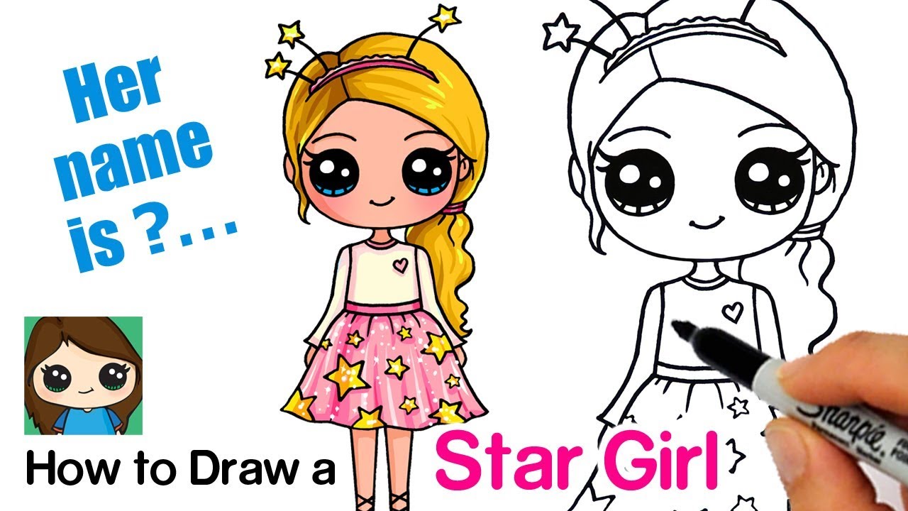 How to Draw a StarShine Sparkle Cute Girl - YouTube