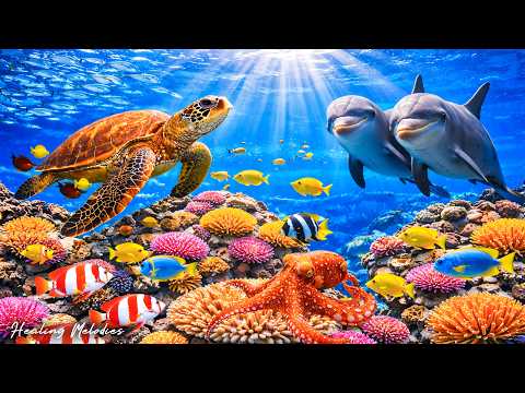 Healing piano and a calm ocean reef 🐟 Gentle piano music for deep relaxation