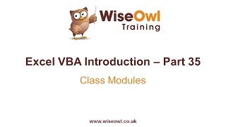 Excel VBA Introduction Part 35  Class Modules