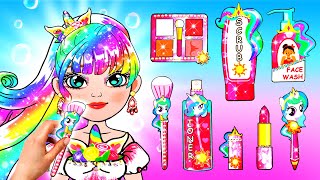 Paper Dolls Dress Up - Rainbow Rapunzel Needs To Makeover Part-2 - Barbie Transformation Handmade screenshot 5