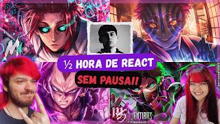 MEIA HORA DE REACTS DO M4RKIM SEM PAUSA!! Músicas de Blue Lock, Shuumatsu, Dragon Ball e mais!!
