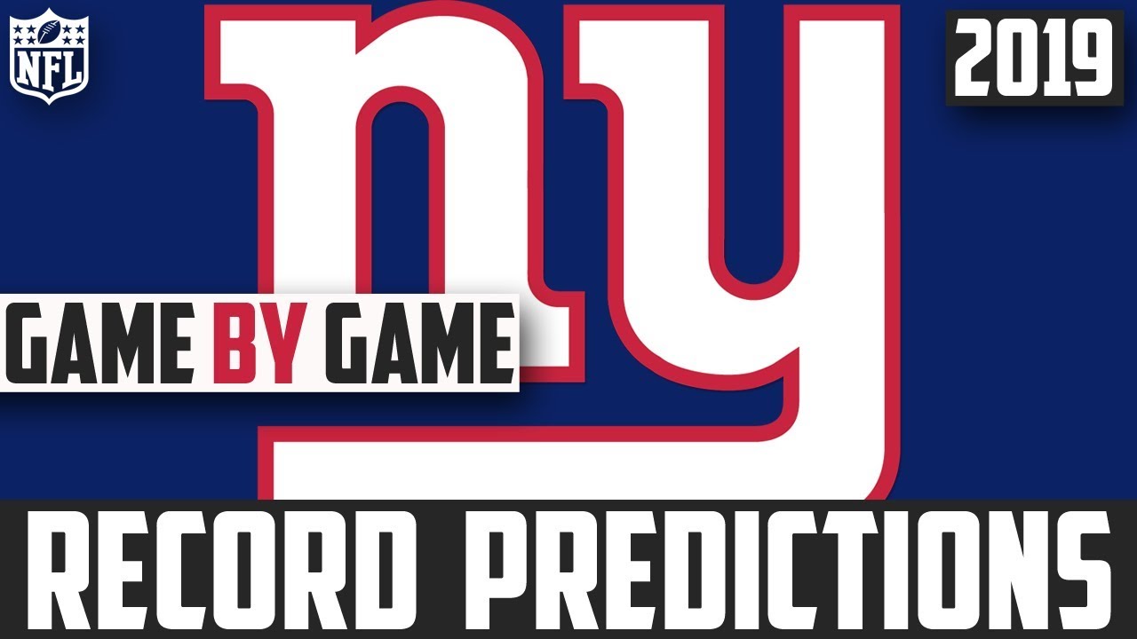 2019 NFL Record Predictions New York Giants Record Prediction 2019
