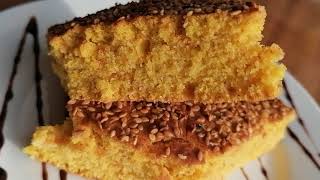 طريقه عمل القرصه الصفرا (المحوجه او السفوف) في اقل من 5 دقايق how to make Sfouf (turmeric cake)