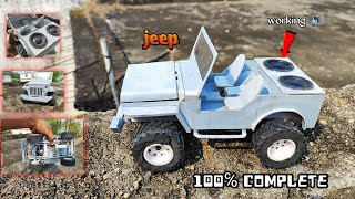 DIY jeep speaker system// how to make rc jeep with PVC pipe // modified jeep