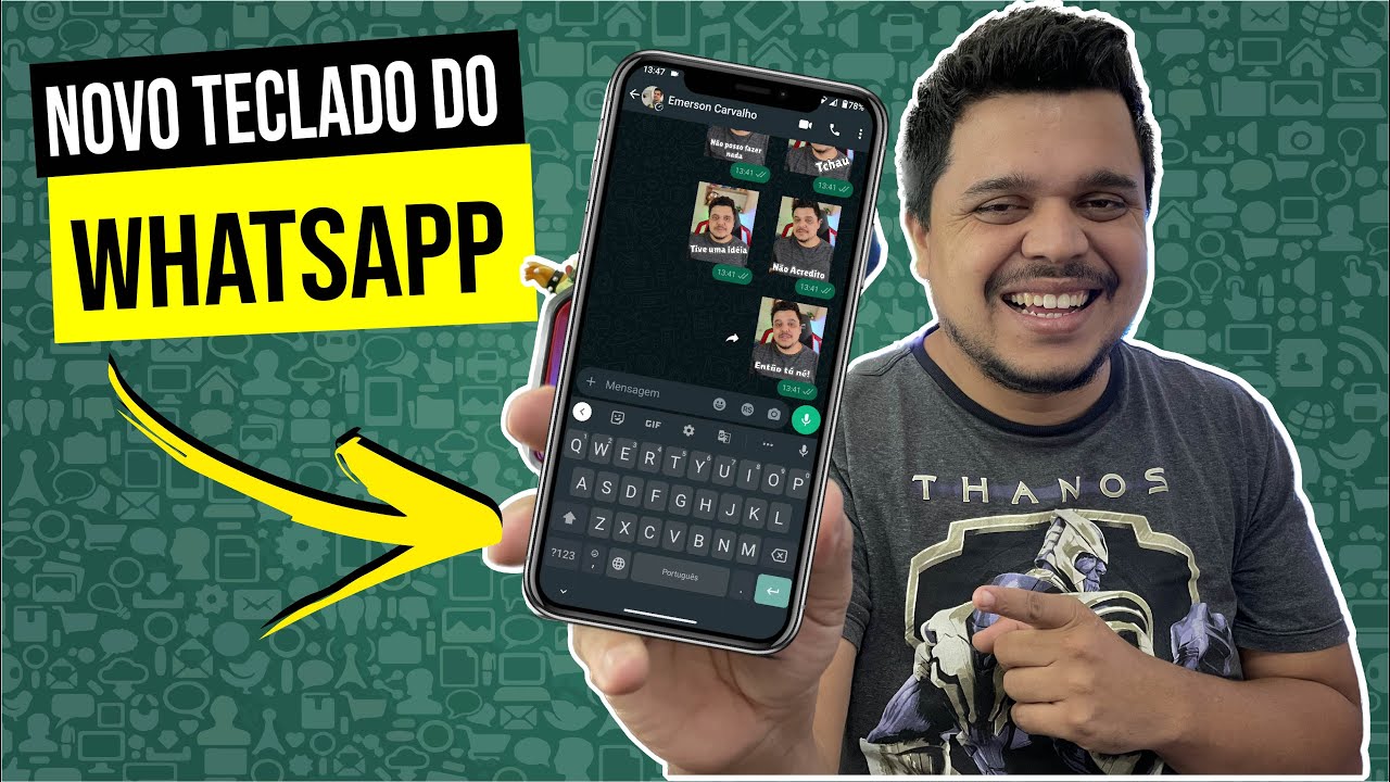 WhatsApp ATUALIZOU e Ganhou um Teclado Novo - YouTube