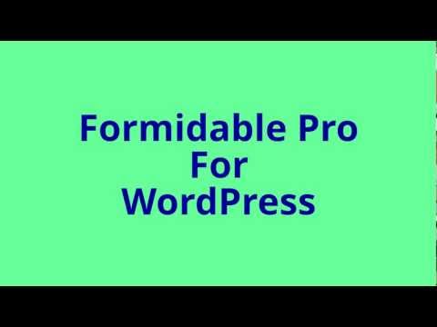 Formidable Pro WordPress Custom Form Building Application