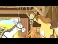 Le cheval et lne  fable  conte pour enfants  dessin anim avec les ptits zamis
