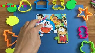 TRÒ CHƠI GHÉP HÌNH THÔNG MINH -tranh ghép hình DORAEMON,NOBITA,CHAIEN,SHIZUKA -đồ chơi thông minh