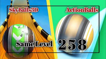 Sky Rolling Balls vs Action Balls - Same Level 258 SpeedRun Gameplay Android, iOS