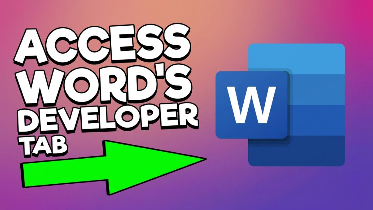 How to Add Developer Tab in Microsoft Word - YouTube