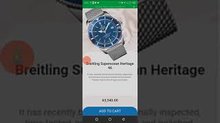 Flutter Breitling Watch App UI Challenge