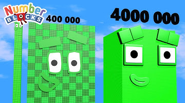 Looking for Numberblocks Comparison 4 40 400 4000 40000 400000 4000000 GIANT Number Pattern