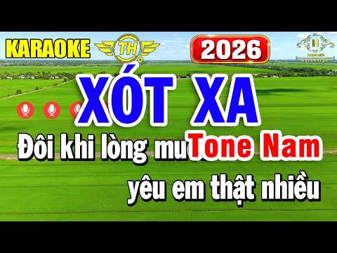 Xót Xa Karaoke Tone Nam ( Em ) Nhạc Sống 2026 Hát Rất Hay | Trọng Hiếu