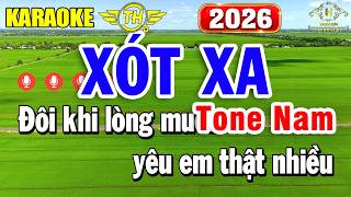 Xót Xa Karaoke Tone Nam ( Em ) Nhạc Sống 2026 Hát Rất Hay | Trọng Hiếu