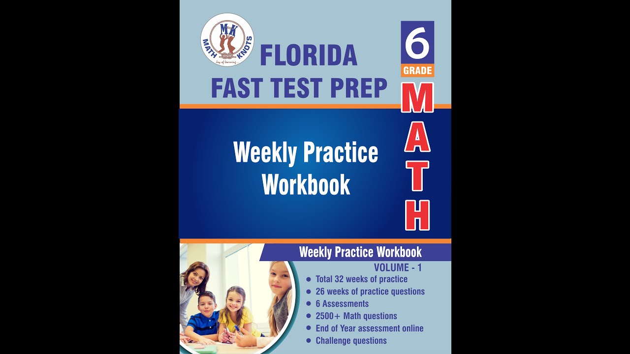 Florida FAST 6th Grade Math Test Prep | Volume 1 Workbook | 2400 ...