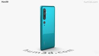 Xiaomi Mi Note 10 Aurora Green 3D model by 3DModels.org