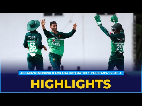 Match Highlights | Match 7 | Pakistan 'A' vs Oman 'A' | ACC Men's Emerging Teams Asia Cup