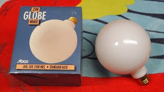 ABCO 25watt White G40 Globe Incandescent Light Bulb