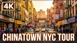 NEW YORK CITY 4K - Walking Tour Chinatown, Bustling Streets, Manhattan #NYC