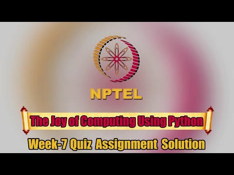 The Joy of Computing using Python ||Week-7|| Quiz Assignment Solution