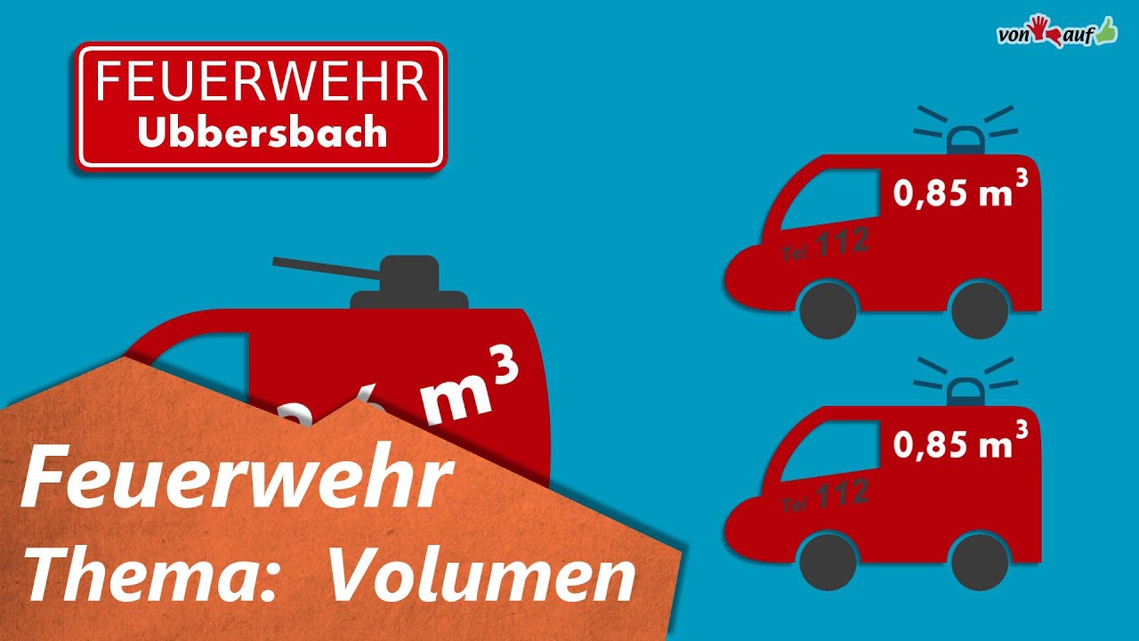 Animationsaufgabe Feuerwehr - Volumen, Kubikmeter - Klasse 6 - YouTube