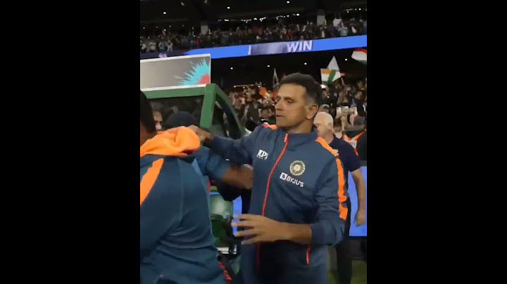 Rahul Dravid reaction after the thrilling victory against Pakistan 😍🔥
