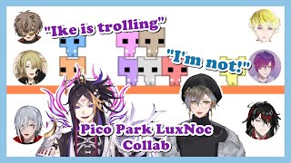 LuxNoc Collab PICO PARK Game Highlight (ft. Ike and Shu's POV) [Nijisanji EN]