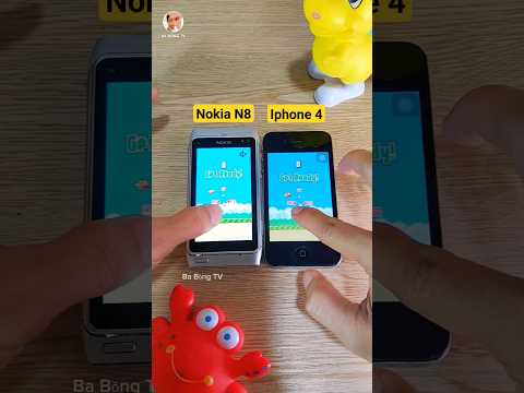 Nokia N8 vs Iphone 4 FlappyBird 😂 #shorts #apple #nokia #games