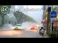 [4K] Walking in the Heavy Rain | Summer Storm in Bangkok, Thailand