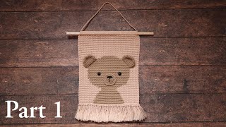 BEAR | WALL HANGING | PART 1| CROCHET TUTORIAL