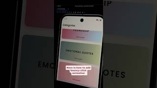 Kotlin cool click animation in android #animation  #shorts #coding