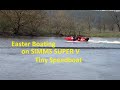 Easter boating on simms super v tiny speedboat