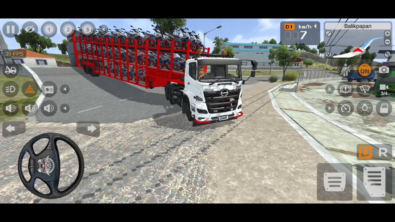 MANTAP PERMAINAN TRUK TRAILER CAR CARRIER MEMBAWA UNIT MOTOR BARU - GAME BUS SIMULATOR INDONESIA
