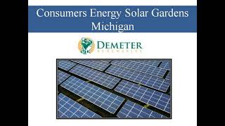 Consumers Energy Solar Gardens Michigan