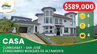 Casa de 4 habitaciones a la venta en el lujoso condominio Bosques de Altamonte en Curridabat. Casa de 4 habitaciones a la venta en el lujoso condominio Bosques de Altamonte en Curridabat.