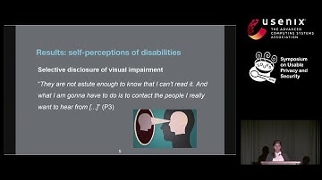 SOUPS 2019 - Cooperative Privacy and Security: Learning from People with Visual Impairments