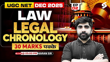 UGC NET LAW Preparation | UGC NET Law Chronology Questions #1 | UGC NET Law Paper 2 By Karan Sir