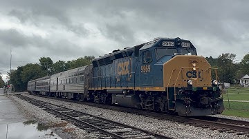 CSX 9969 leads W003 with a friendly engineer at Horse Cave